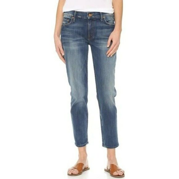 MOTHER Jeans Mother Denim Blue Jeans The Dropout Boyfriend Blue